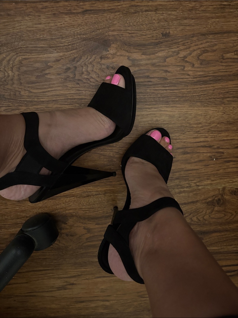Gucci Black Suede Twist-Strap Heeled Sandals